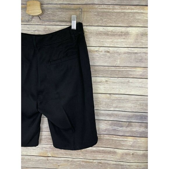 Eileen Fisher XS Bermuda Shorts Black Tencel Walking Flat Front Soft Staple - Picture 6 of 11